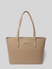VALENTINO BAGS Shopper mit Logo-Muster und Label-Applikation Modell 'PANSY' Taupe