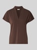 FREE/QUENT Regular Fit Bluse mit V-Ausschnitt Modell 'Yrsa' Dunkelbraun