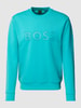 BOSS Green Sweatshirt mit Label-Print Modell 'Salbo' Helltuerkis