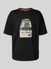 BOSS Orange Regular fit T-shirt van puur katoen, model 'WAGON' Zwart