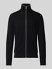 Marc O'Polo Regular Fit Strickjacke aus Baumwoll-Mix mit Schurwoll-Anteil Black
