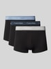 Calvin Klein Underwear Trunks aus Viskose mit Label-Bund im 3er-Pack Black