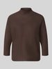 COMMA Regular Fit Sweatshirt aus Viskose-Mix Dunkelbraun