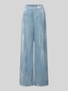Jake*s Casual Weite Hose aus Viskose-Mix Bleu