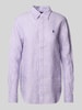 Polo Ralph Lauren Classic Fit Leinenhemdbluse mit Logo-Stitching Purple