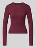 ONLY Slim Fit Langarmshirt aus Baumwoll-Mix Modell 'VAL' Bordeaux