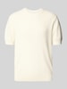 JAKE*S STUDIO MEN T-shirt met ribboorden, model 'CASPER' Offwhite