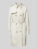 s.Oliver RED LABEL Slim Fit Trenchcoat aus Baumwoll-Mix mit Streifen-Futter Offwhite