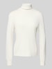 comma Strickpullover mit Rollkragen Weiss