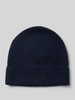 Christian Berg Woman Muts van puur kasjmier in gebreide look Donkerblauw