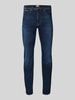 Brax Skinny fit jeans met lyocell, model 'Chris' Donkerblauw gemêleerd