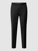 Carl Gross Straight fit pantalon van scheerwol, model 'STEVE' Zwart