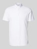 OLYMP Level Five Koszula biznesowa o kroju body fit z rękawem o dł. 1/2 model ‘NEW YORK’ Biały