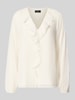 s.Oliver BLACK LABEL regular fit blouse met lange mouwen in crêpe-look Wit