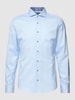 Eterna Premium Shirt mit Haifischkragen Bleu