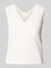 Pieces Regular Fit Pullunder aus reiner Baumwolle Modell 'SCOUT' Offwhite