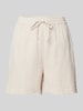 Pieces High Waist Shorts mit elastischem Bund Modell 'STINA' Sand