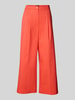 Luisa Cerano Wide leg broek met bandplooien Koraal