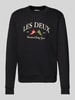 Les Deux Sweatshirt mit Label-Stitching Modell 'Ivy' Black