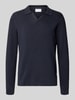 Lindbergh Relaxed fit pullover met structuurmotief Donkerblauw