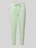 ICHI Slim fit sweatpants met tunnelkoord, model 'KATE' Lichtgroen