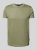 JOOP! Collection T-shirt met geribde ronde hals, model 'Paris' Olijfgroen
