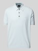 Fynch-Hatton Poloshirt mit kurzer Knopfleiste Hellblau