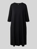Soyaconcept Knielange jurk met ronde hals, model 'BANU' Zwart