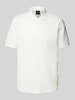 ARMANI EXCHANGE Regular Fit Poloshirt mit Strukturmuster Weiss