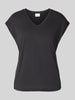Vila T-Shirt mit V-Ausschnitt Modell 'modala' Black