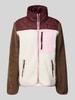 TheJoggConcept Fleecejacke mit Stehkragen Modell 'BERRI' Bordeaux