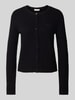 Liu Jo White Cardigan mit Label-Stitching Black