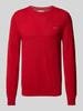 Gant Strickpullover mit Label-Stitching Modell 'PIQUE' Rot