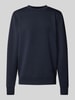 Casual Friday Sweatshirt met ribboorden, model 'Sebastian' Marineblauw