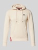 Alpha Industries Hoodie mit Label-Print Offwhite