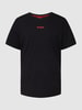 HUGO T-Shirt mit Label-Print Modell 'Linked' Black