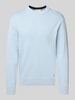 Tom Tailor Denim Regular Fit Pullover aus reiner Baumwolle Hellblau