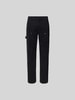 Wood Wood Jeansy o kroju straight fit z kieszeniami na nogawce Czarny