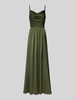 TROYDEN COLLECTION Abendkleid mit Wasserfall-Ausschnitt Oliv