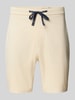 Christian Berg Men Regular fit sweatshorts met tunnelkoord Ecru