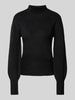 Vero Moda Regular Fit Strickpullover mit Ballonärmeln Modell 'PIPPA' Black