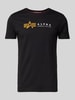 Alpha Industries T-Shirt mit Label-Print Black