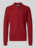 Fynch-Hatton Gebreid jack met logostitching Donkerrood