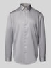 Jake*s Slim Fit Business-Hemd mit Kentkragen Silber
