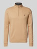 Polo Ralph Lauren Sweatshirt mit kurzem Reißverschluss Camel