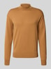 Scotch & Soda Strickpullover mit gerippten Abschlüssen Camel