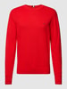 Tommy Hilfiger Gebreide pullover met labelstitching, model 'CHAIN' Lichtrood