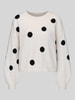 ONLY sweter o kroju regular fit z okrągłym dekoltem model 'RICA' Écru