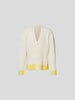 Jacquemus Strickjacke mit Kontraststreifen Beige