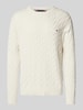 Tommy Hilfiger Gebreide pullover met kabelpatroon Offwhite